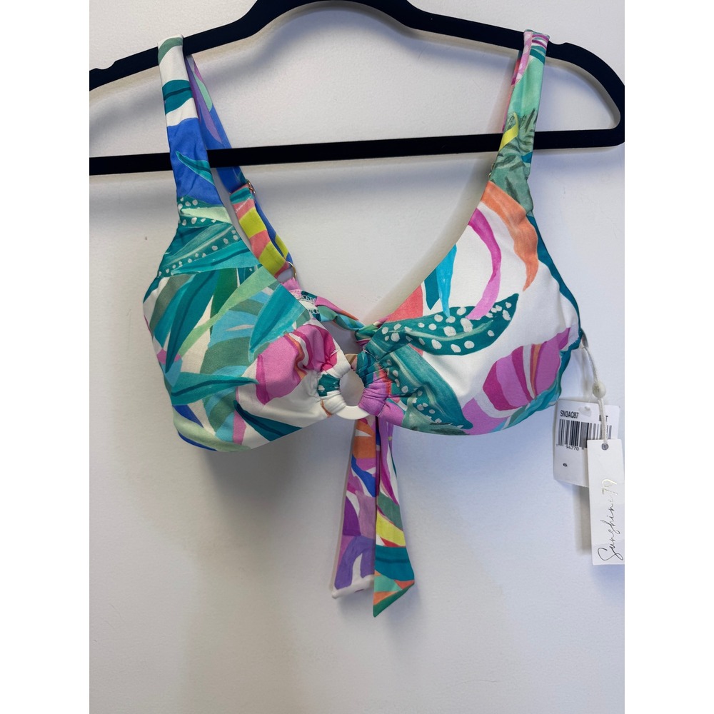 Sunshine 79‎ Womens Tropical Abstract Underwire Bikini Top Multicolor SN3AQ87 6